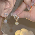 Statement Pearl Ear Clips 2383 for Elevated Occasions