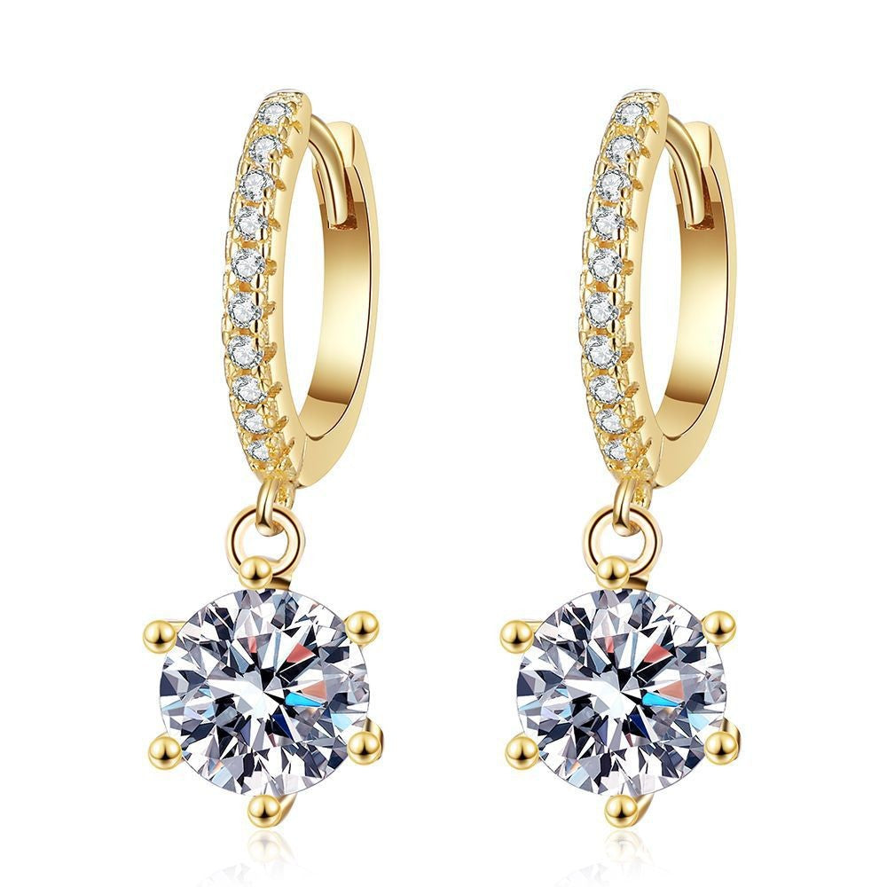 Classic Moissanite Sterling Silver Earrings