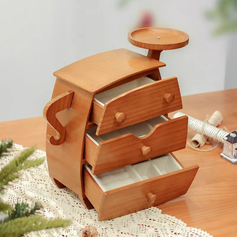 Fat and plump solid wood storage box