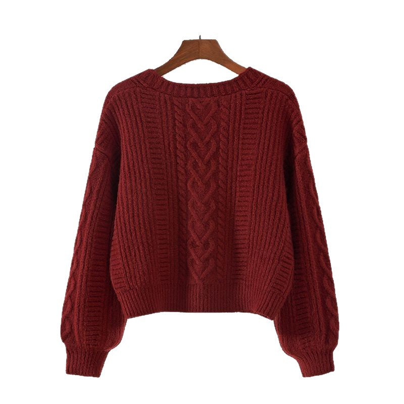 Womens Loose Fit Cardigan Sweater
