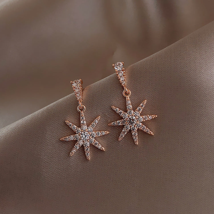 Lumineux Gold-Plated Zircon Stud Earrings