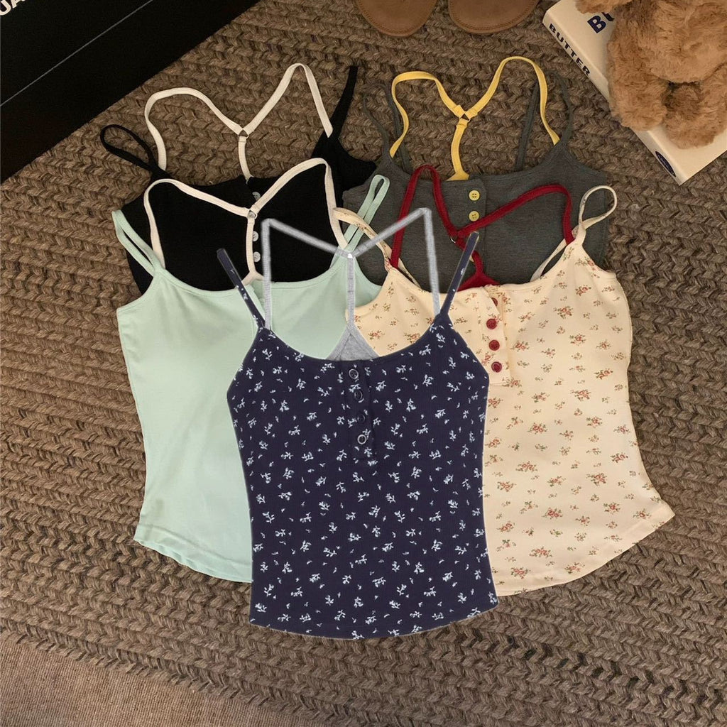 Pure Desire Floral Button Vest