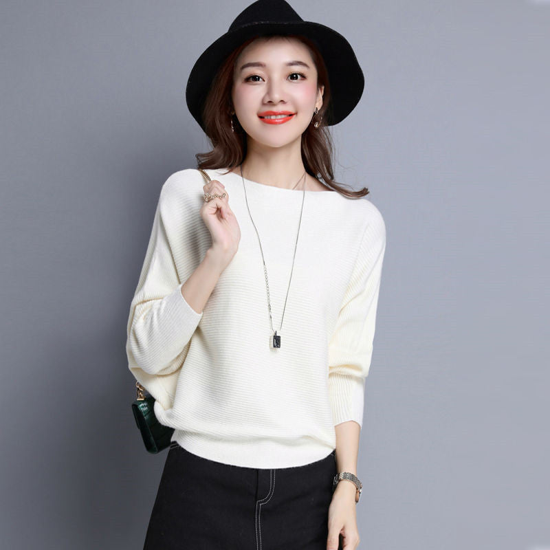 Solid Color Pullover Short Long Sleeve Knit Base Shirt