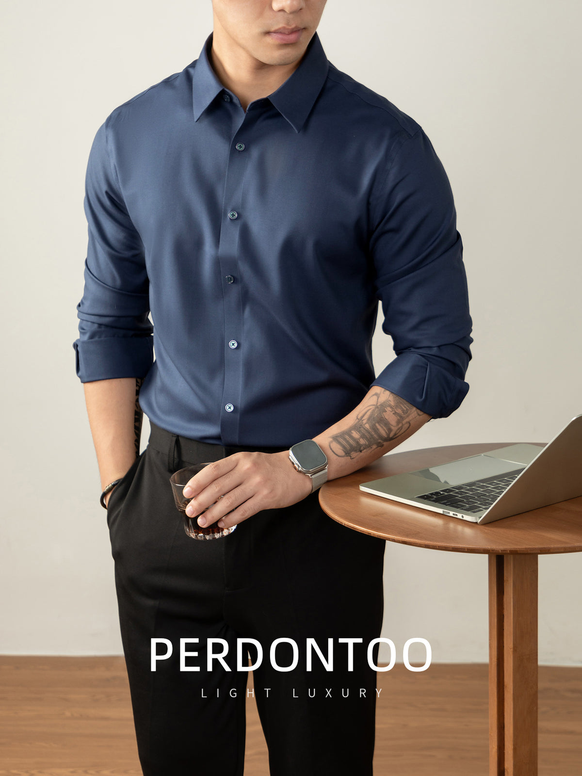 Business Long-Sleeved Plain-Colored Shirt - Premium Modal Blend
