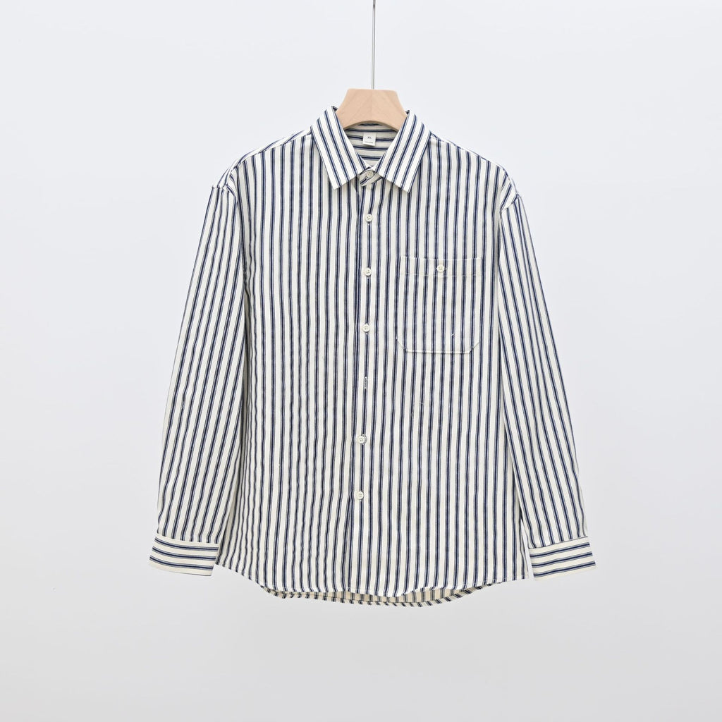 Mens Striped Long Sleeve Shirt - Comfortable Cotton Blend