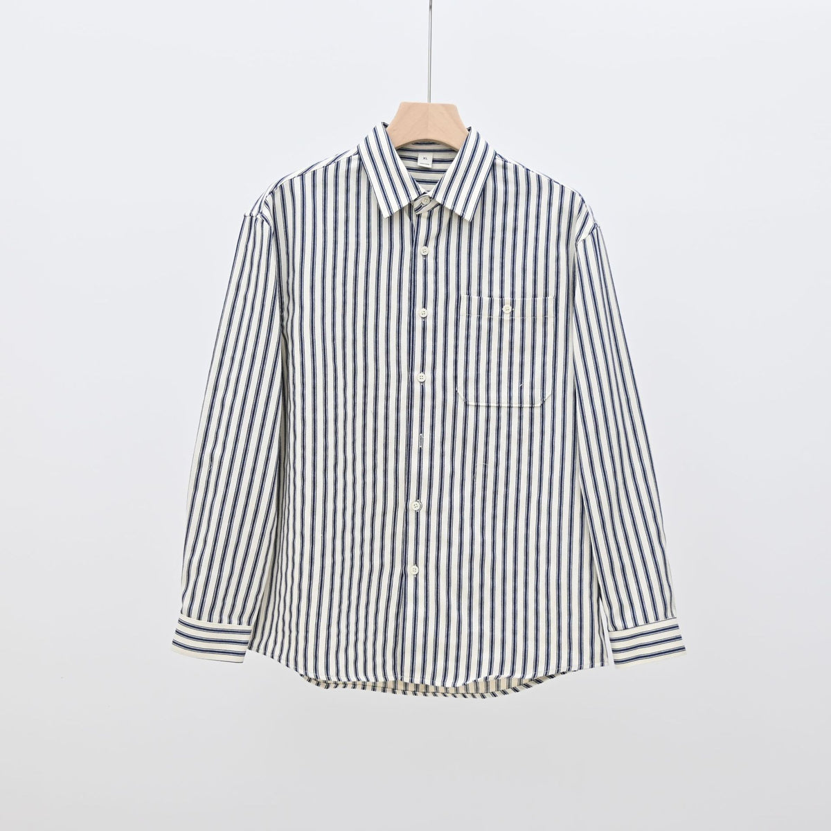 Mens Striped Long Sleeve Shirt - Comfortable Cotton Blend