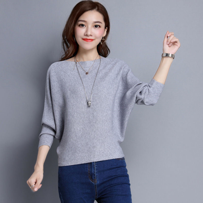 Solid Color Pullover Short Long Sleeve Knit Base Shirt