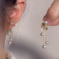 Pearl Ear Clips, Sleek Refined Luxury