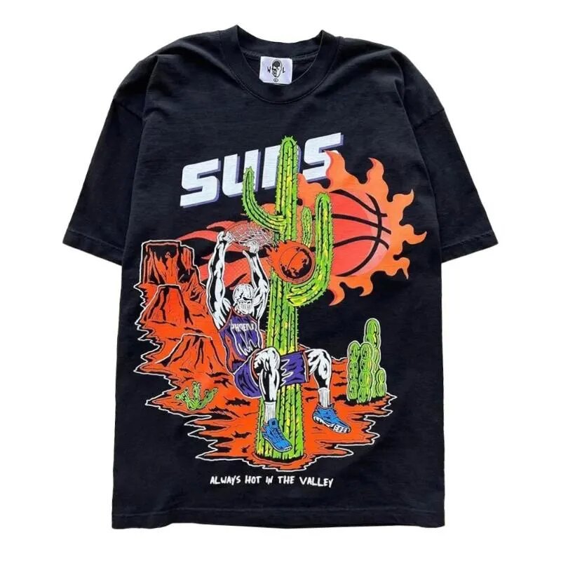 Cotton Loose Fit Cartoon T-Shirt - 100% Cotton, Moisture Wicking