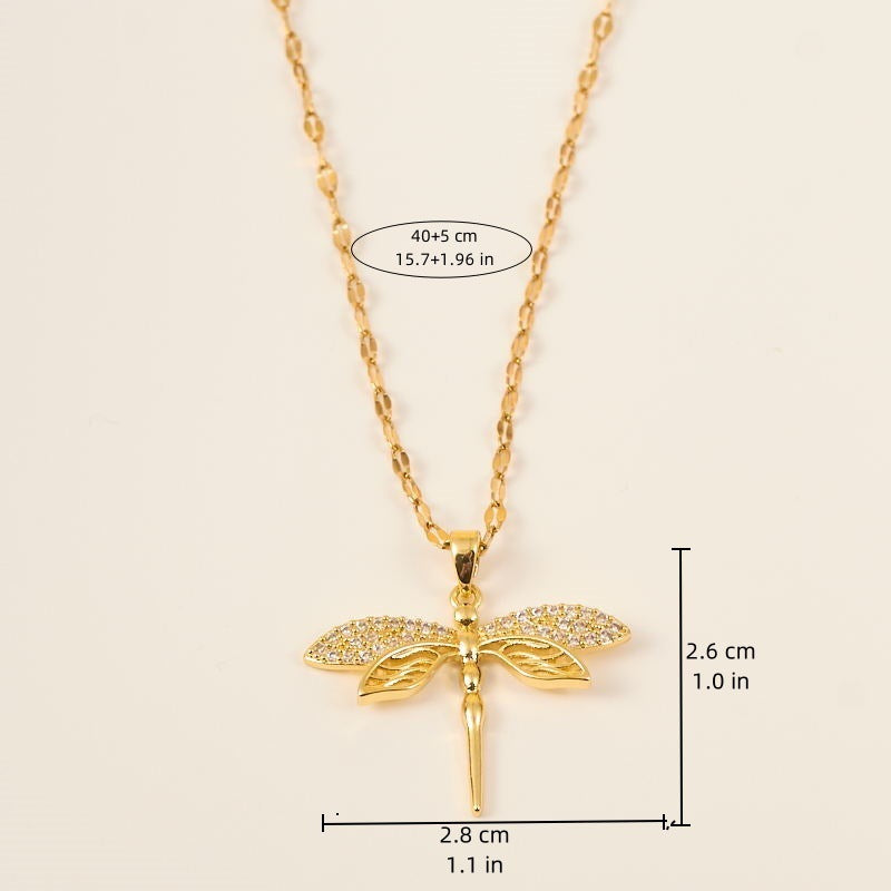 Hollow Butterfly Gold Plated Necklace