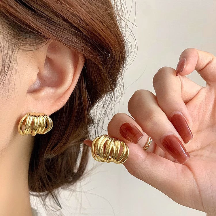 Linea Geometric Metal Earrings