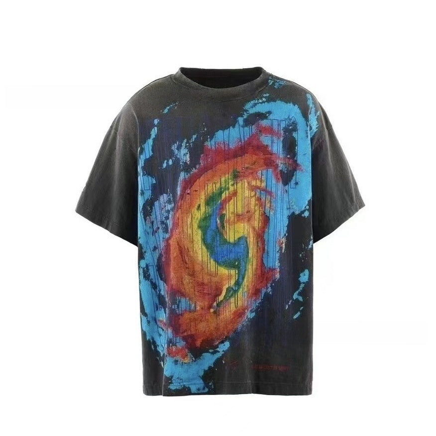 Saintmichael Heavyweight Cotton T-Shirt in Washed Black