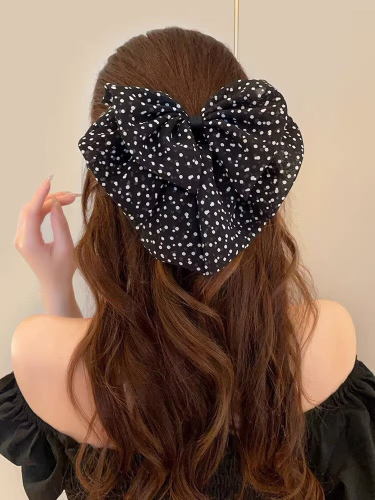 Elegant Bow Crystal Hair Claw Clip