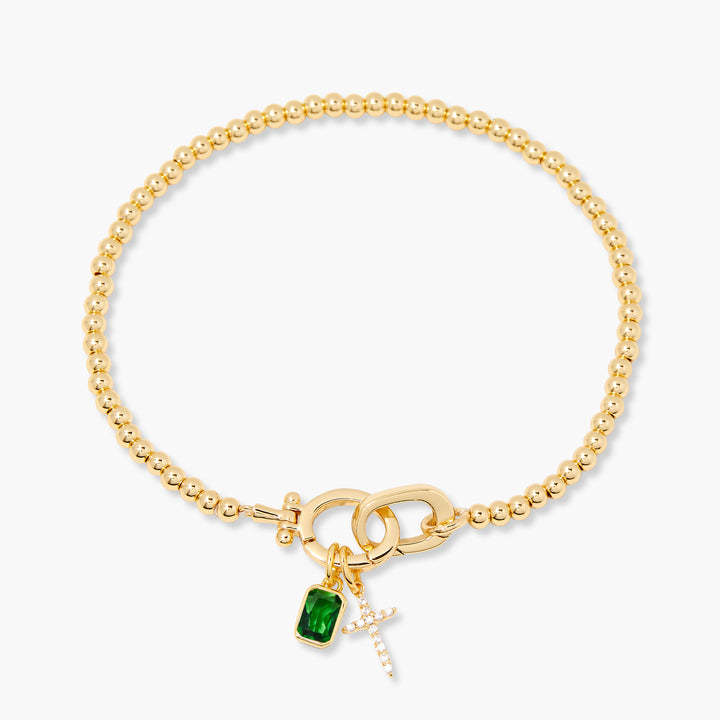 Zodiac Birthstone Gold Plated Adjustable Bracelet
