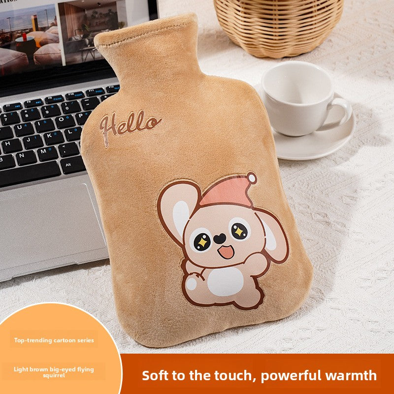 Plush Cartoon Hot Water Bottle for Warmth
