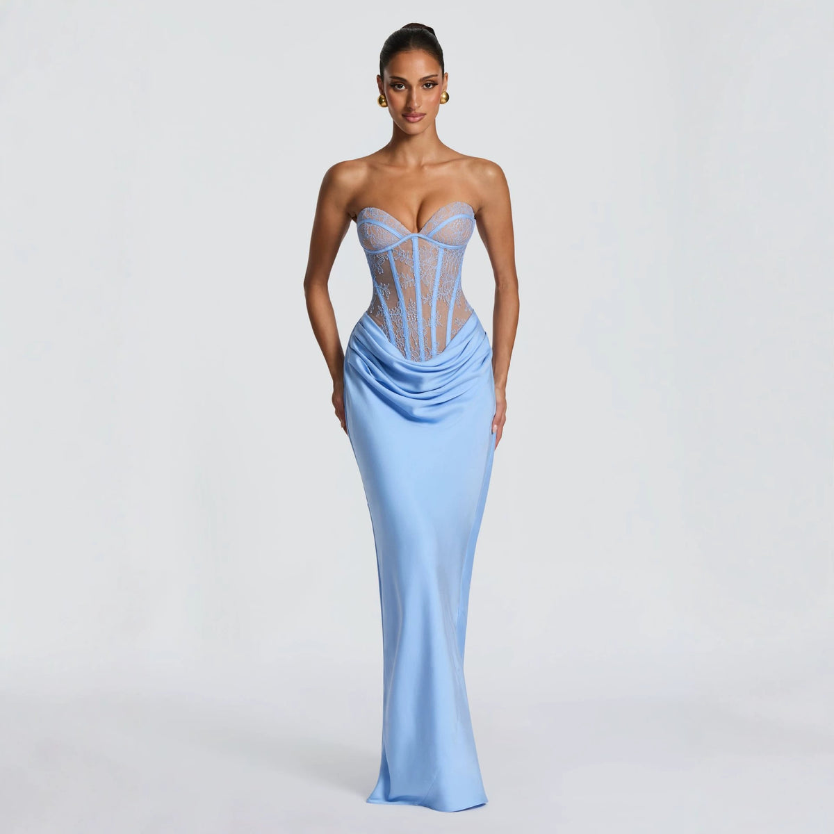 Lumière Lace Slim Evening Gown