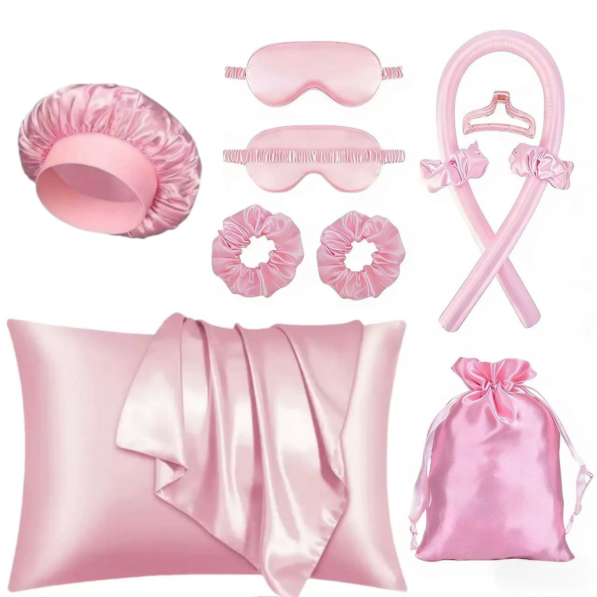 Heatless Hair Curling Set with Sleep Cap