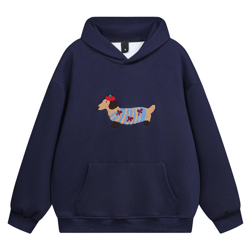 Dachshund Graphic Hooded Sweatshirt in Luxury Soft Fleece