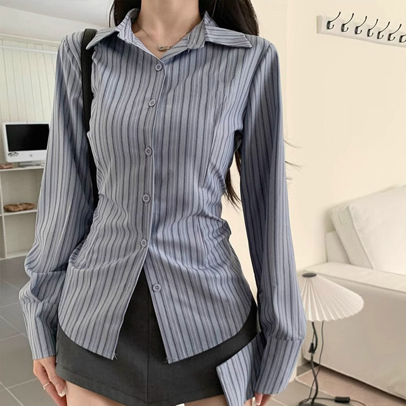Blue striped shirt