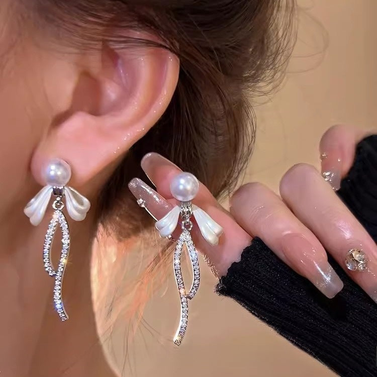 LunaPearl Butterfly Earrings Sterling Silver
