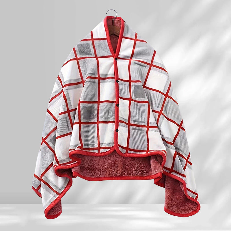 Soft Polyester Dual-Purpose Shawl Blanket