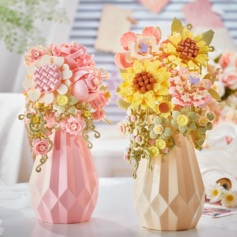 DIY Building Block Flower Bouquet