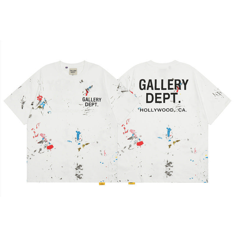 GALLERY DEPT 25SS Unisex Cotton T-Shirt with Graffiti Ink Design