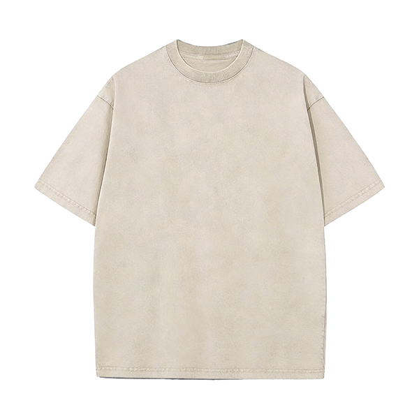 Heavyweight Vintage Washed Cotton T-Shirt - Durable 220g Cotton