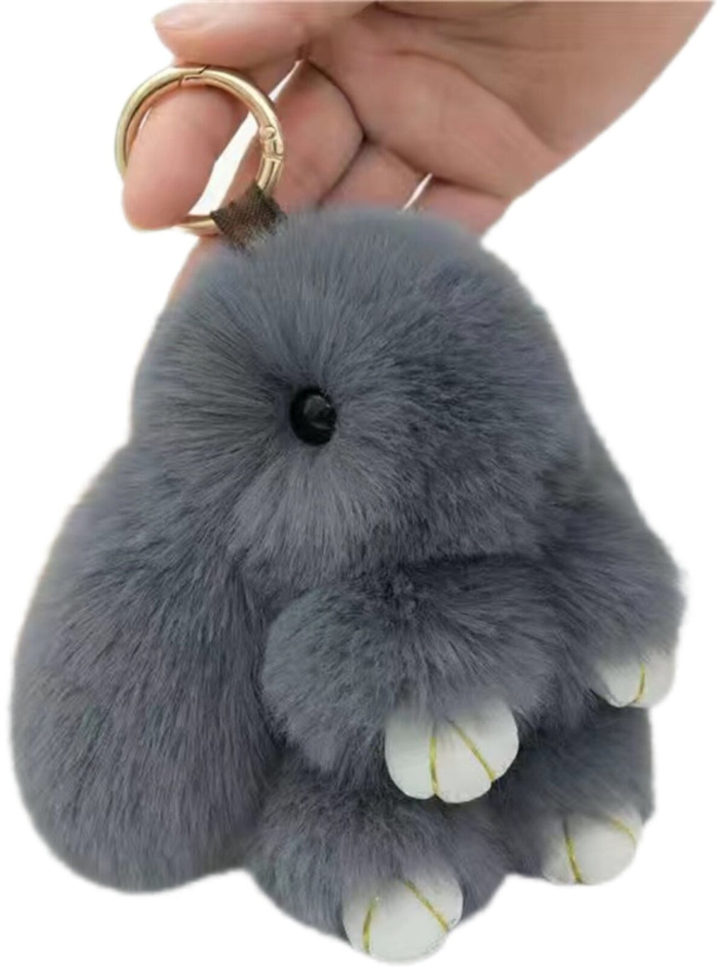 Cute Plush Bunny Keychain Charm