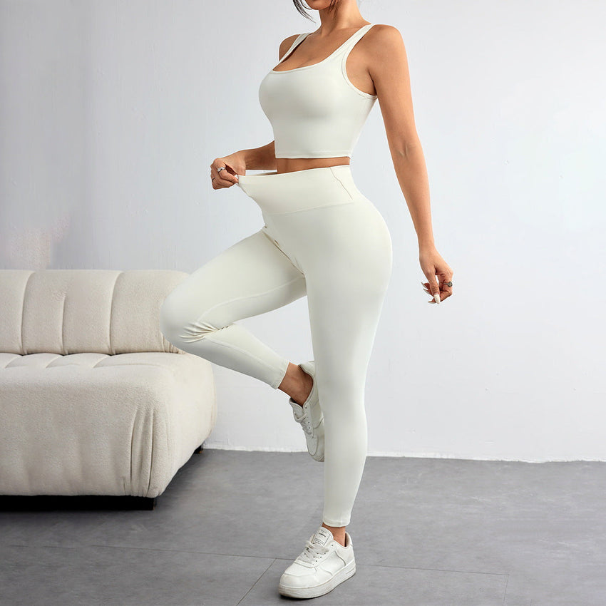 Plush Sport Three-Piece Set: Fleece Quarter-Zip and Active Leggings