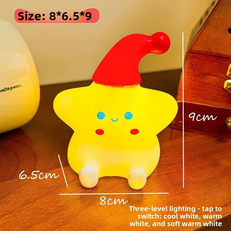 Vinyl Star Shape Night Light with Warm Illumination