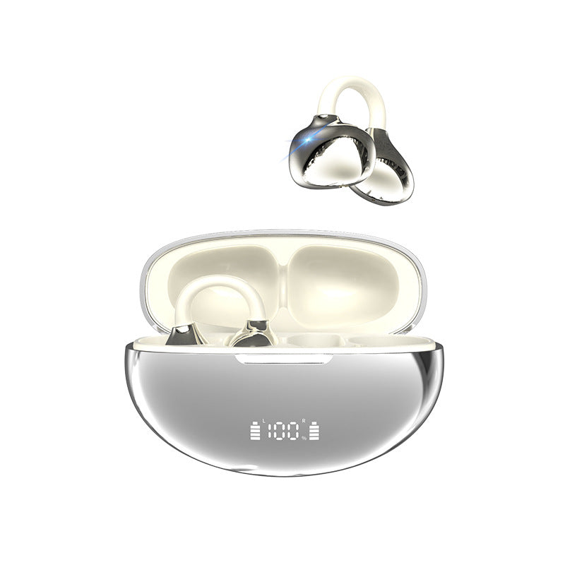 Ear Clip Bluetooth Headset Bone Conduction Wireless Sports Earphones with AI Translation Ultra-Long Battery Life