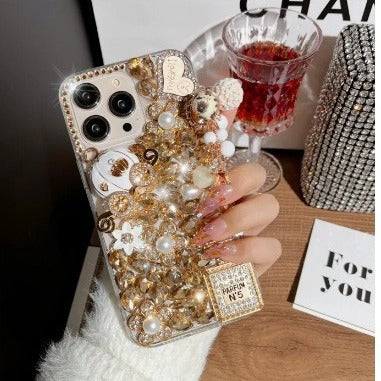 Rhinestone Silicone Phone Case for iPhone