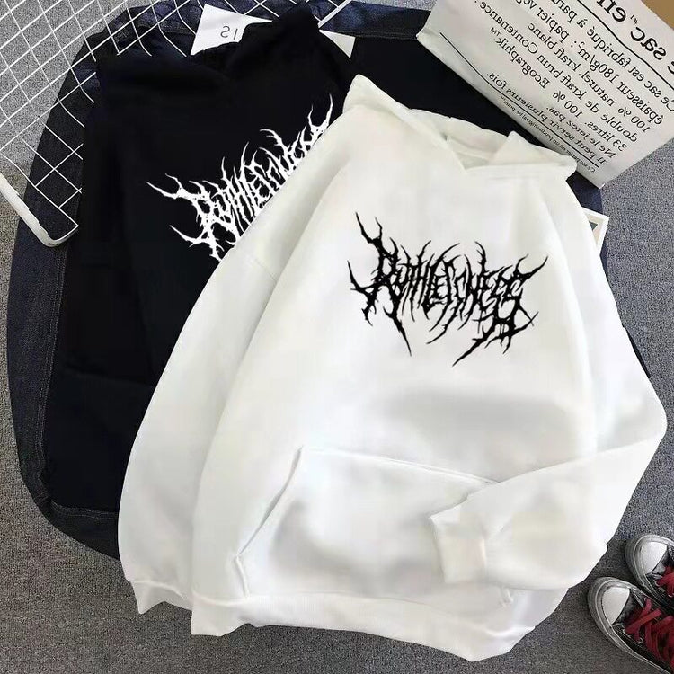 Fleece-lined hooded sweatshirt