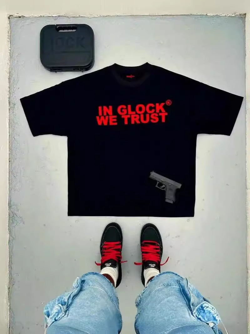 Men's Oversized Cotton T-Shirt with Bold Y2K Graphic Prints