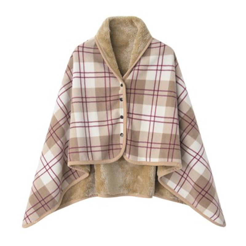 Soft Polyester Dual-Purpose Shawl Blanket