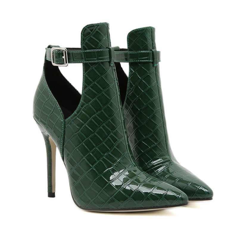 Womens Stone Pattern Stiletto Sandals