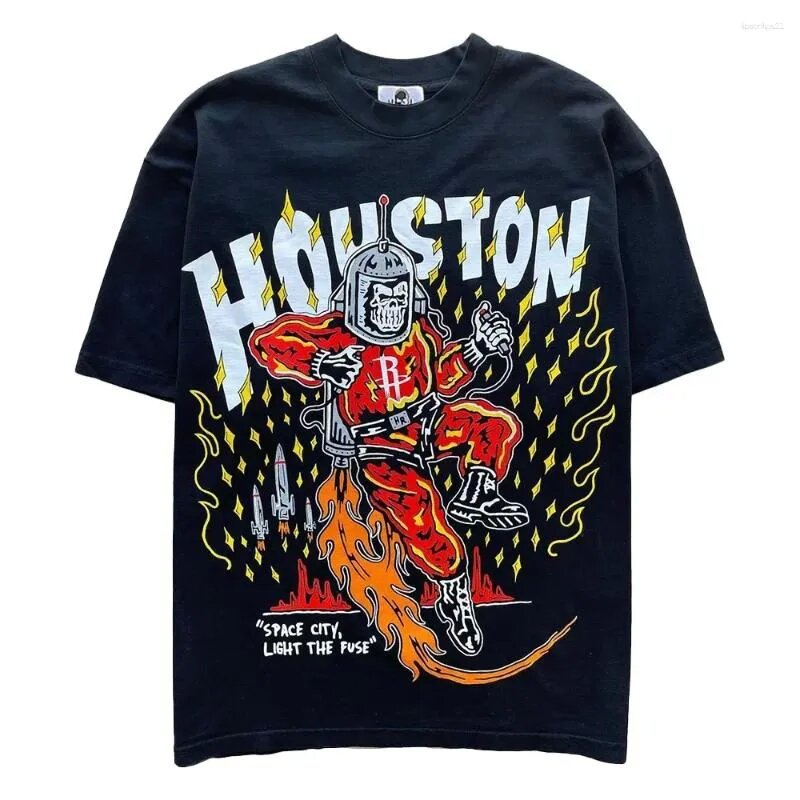 Cotton Loose Fit Cartoon T-Shirt - 100% Cotton, Moisture Wicking