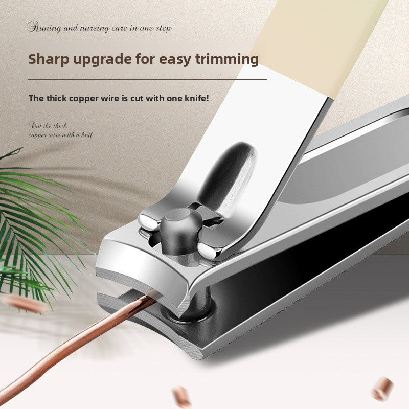 A 5-piece stainless steel nail clipper storage box set