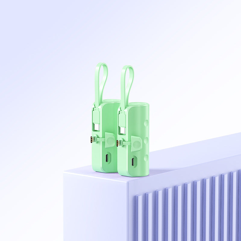 Portable Power Bank with Built-in Cable