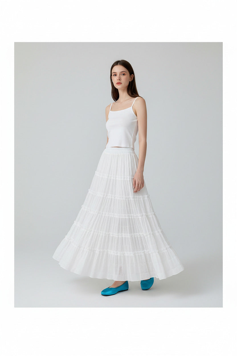 Patchwork half-length skirt