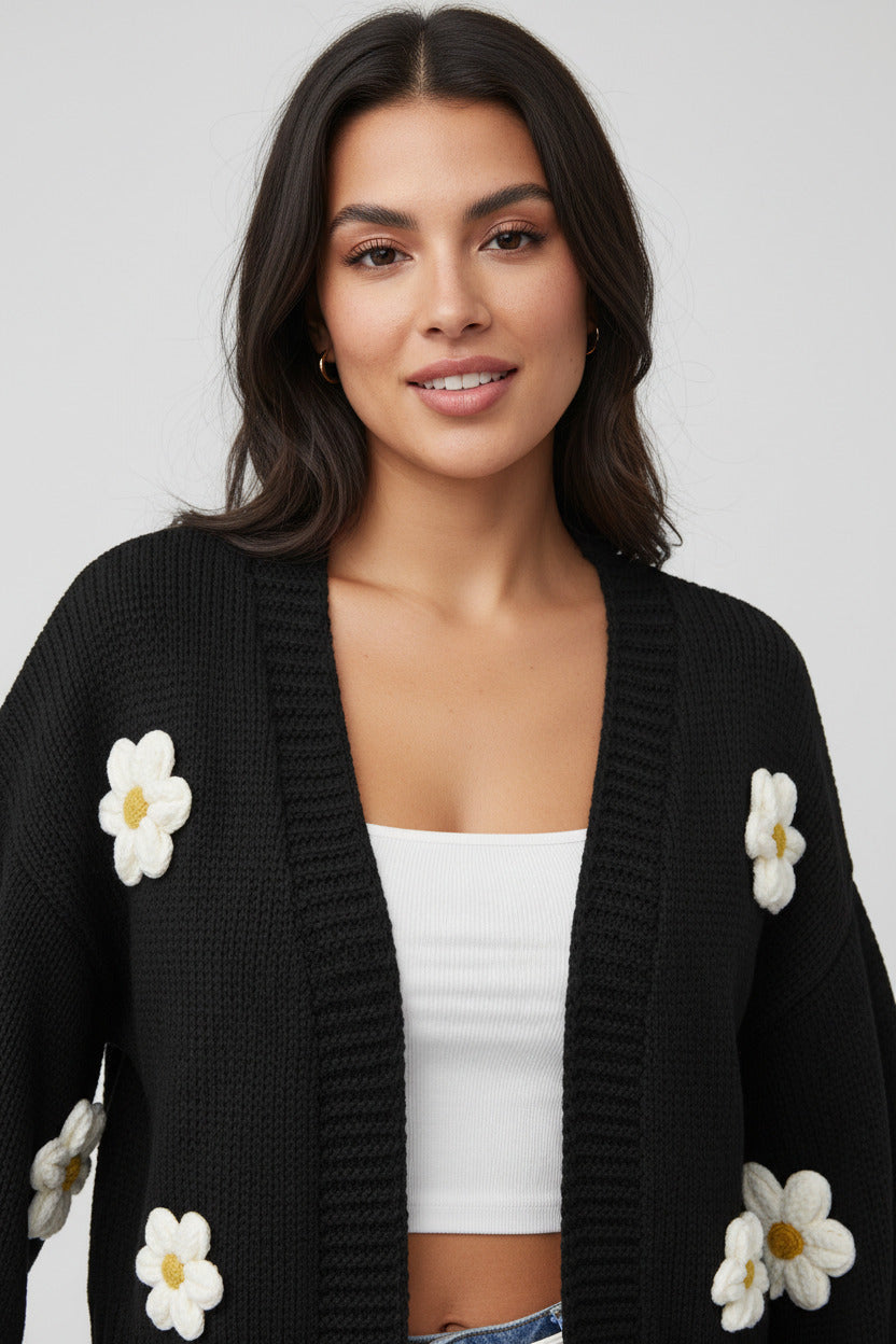 Petal Veil Knit Cardigan
