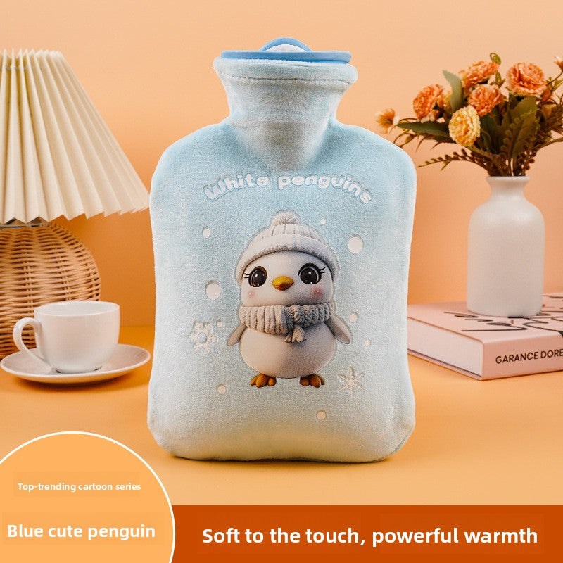 Plush Cartoon Hot Water Bottle for Warmth