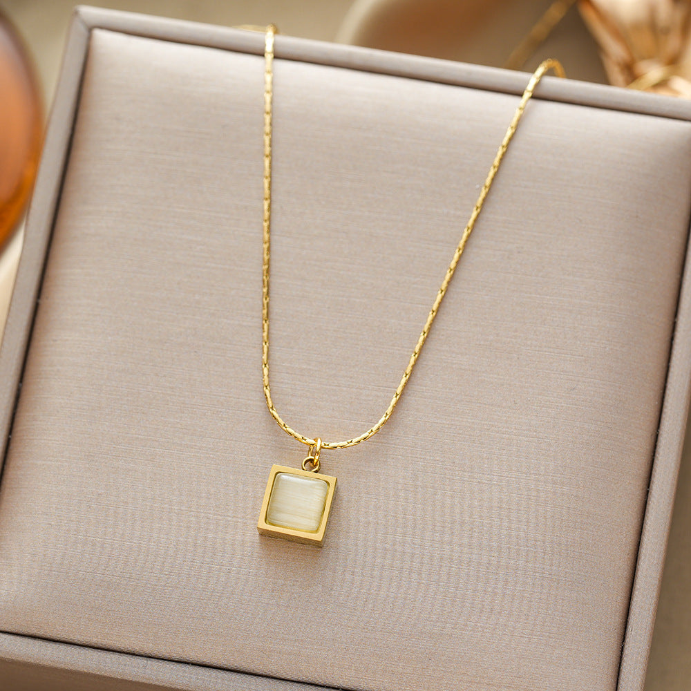 All-titanium steel necklace