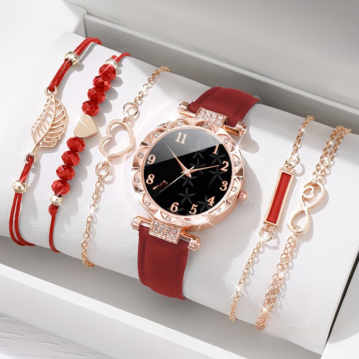 Rose Gold Diamond Accent Quartz Watch