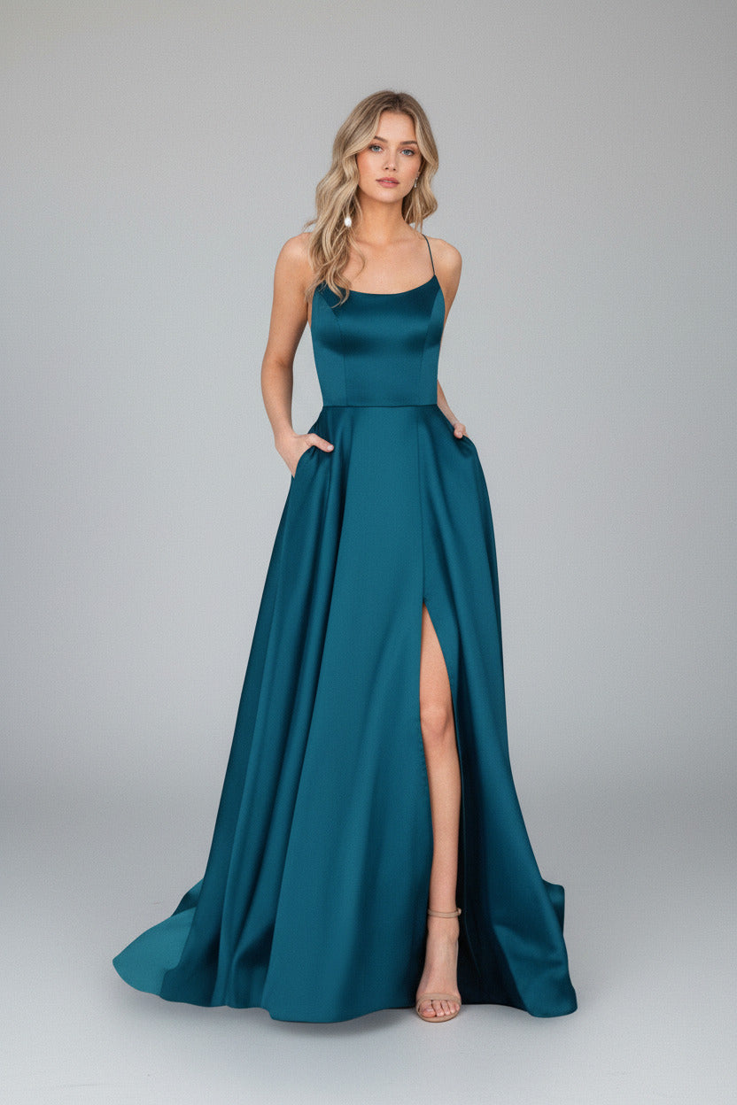 Solid Color Bridesmaid Long Dress