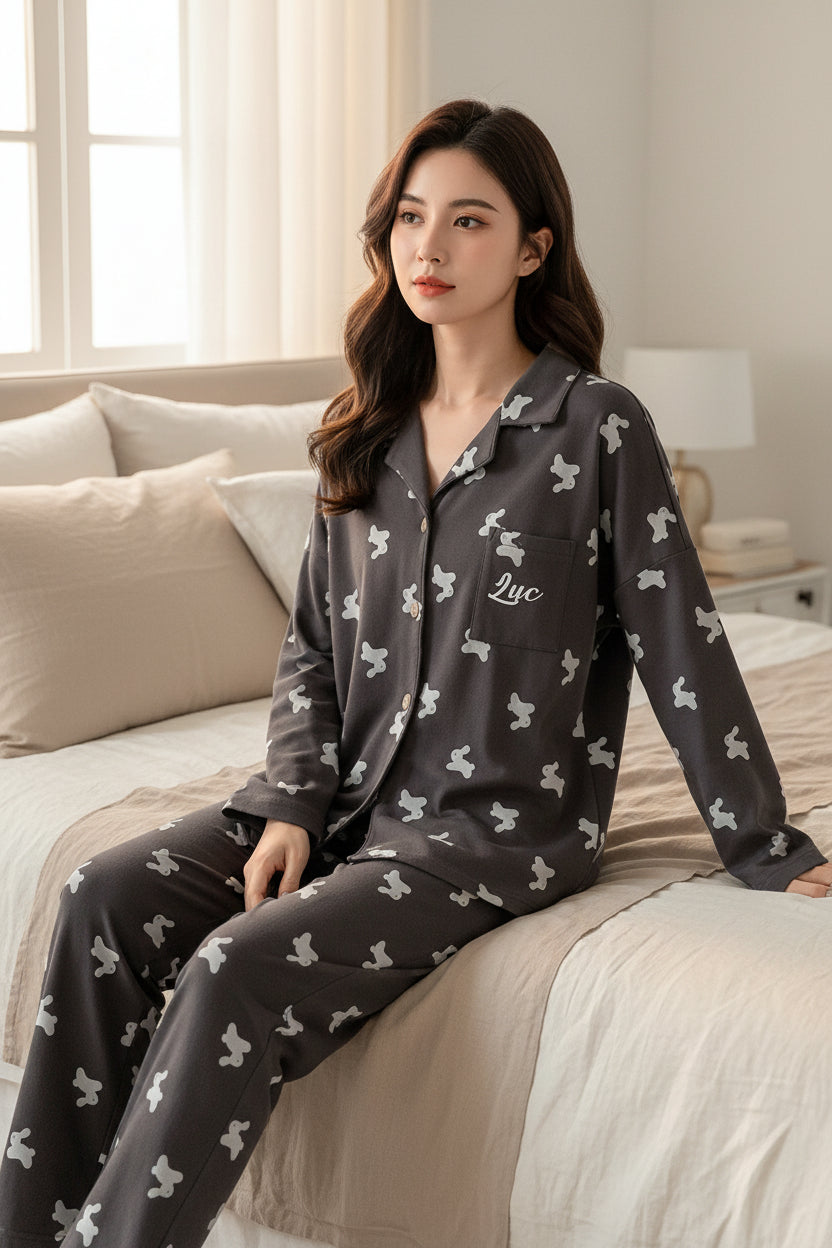Chic Relaxed Fit Pajama Set