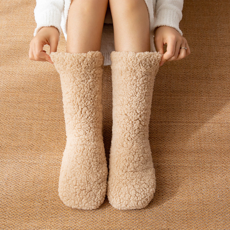 VelvetNest Fleece-Lined Anti-Slip Floor Socks