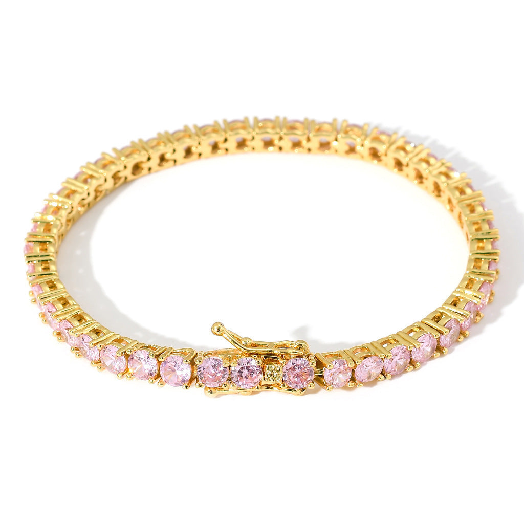 Copper Micro Inlaid Zircon Tennis Bracelet