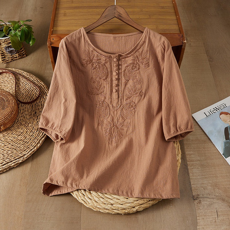 Embroidered Cotton Indian Kurti